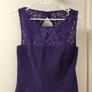 Purple chiffon dress with lace top